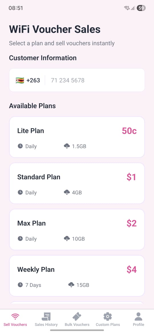 CloudHS Mobile App - Sell Vouchers